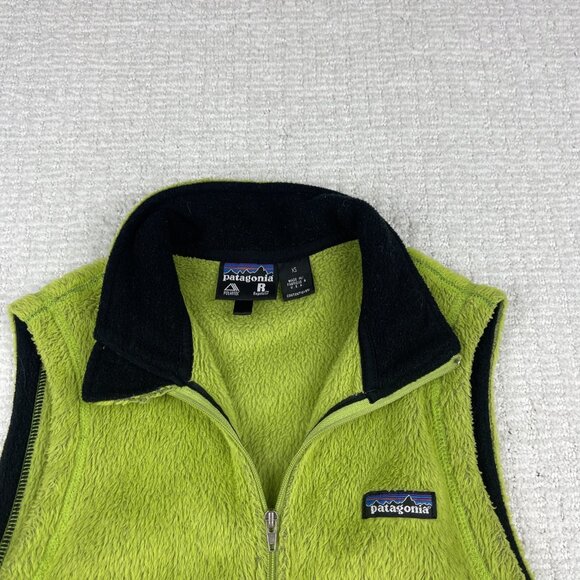 Vintage Patagonia R Regulator Polartec Green Fleece Vest Men Sz XS USA Read* - Picture 7 of 16